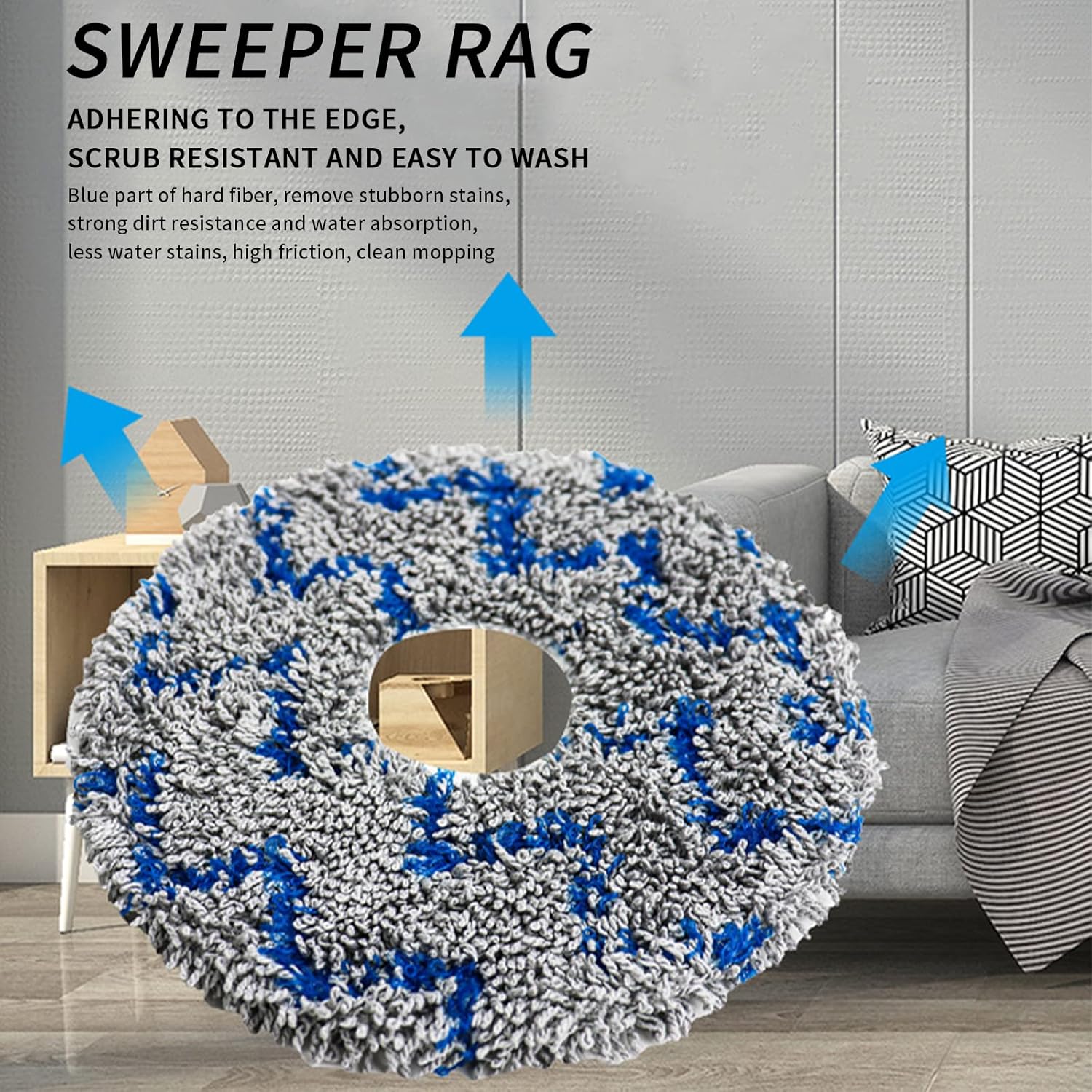Kingsea Replacement Washable Mop Pads for ECOVACS DEEBOT OZMO X1 Omni Turbo