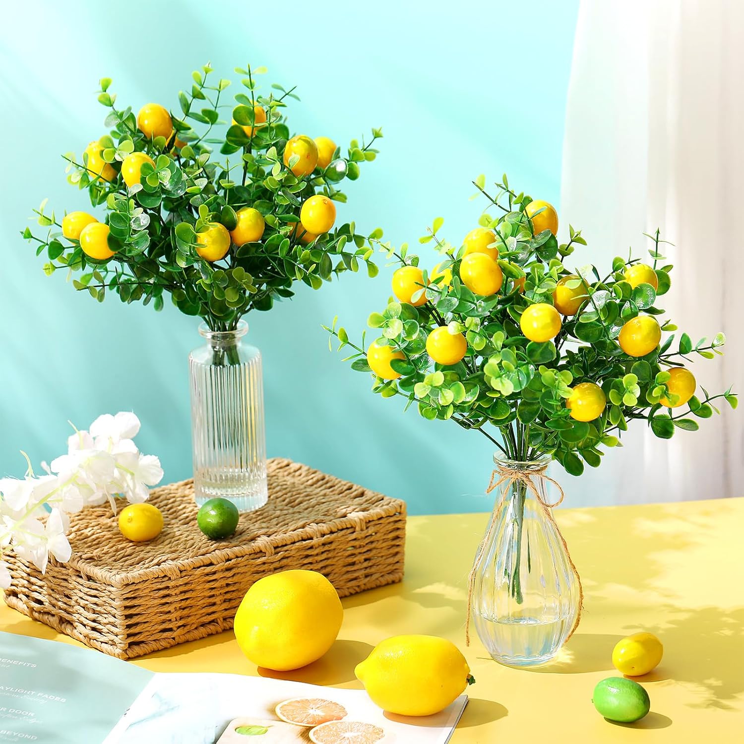 Tigeen 6 Pack Artificial Lemon Branches