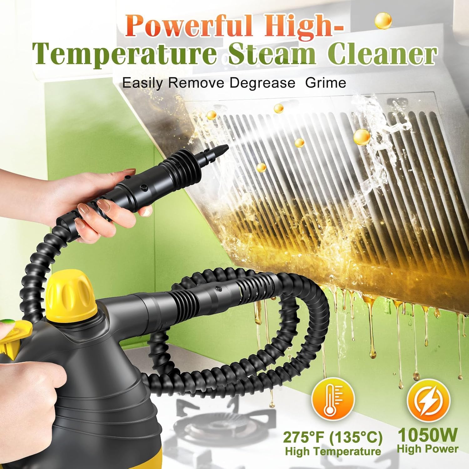 MiKoSoRu Handheld Steam Cleaner with 9pcs Accessories 1