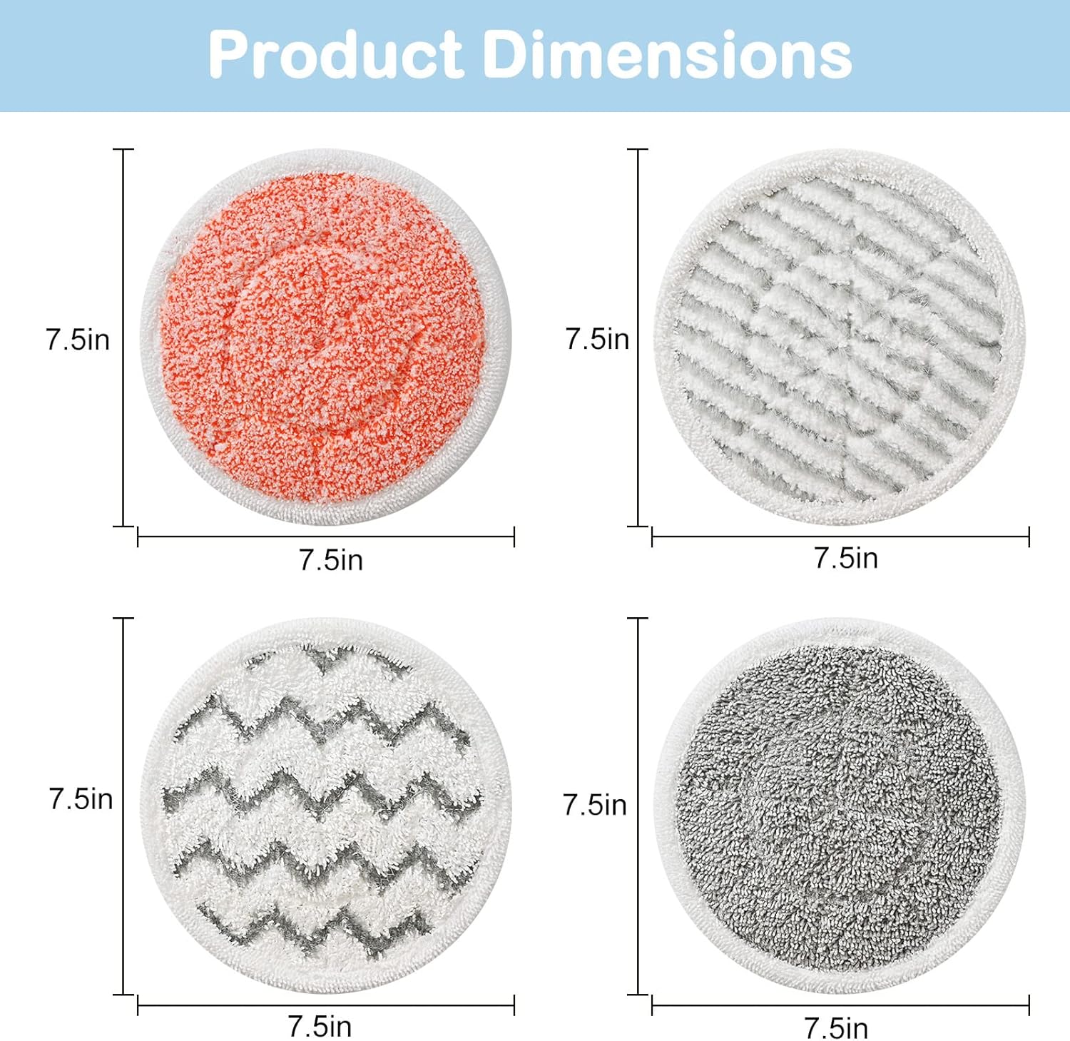 12 Pack S7001 Replacement Steam Mop Pads for Shark Models