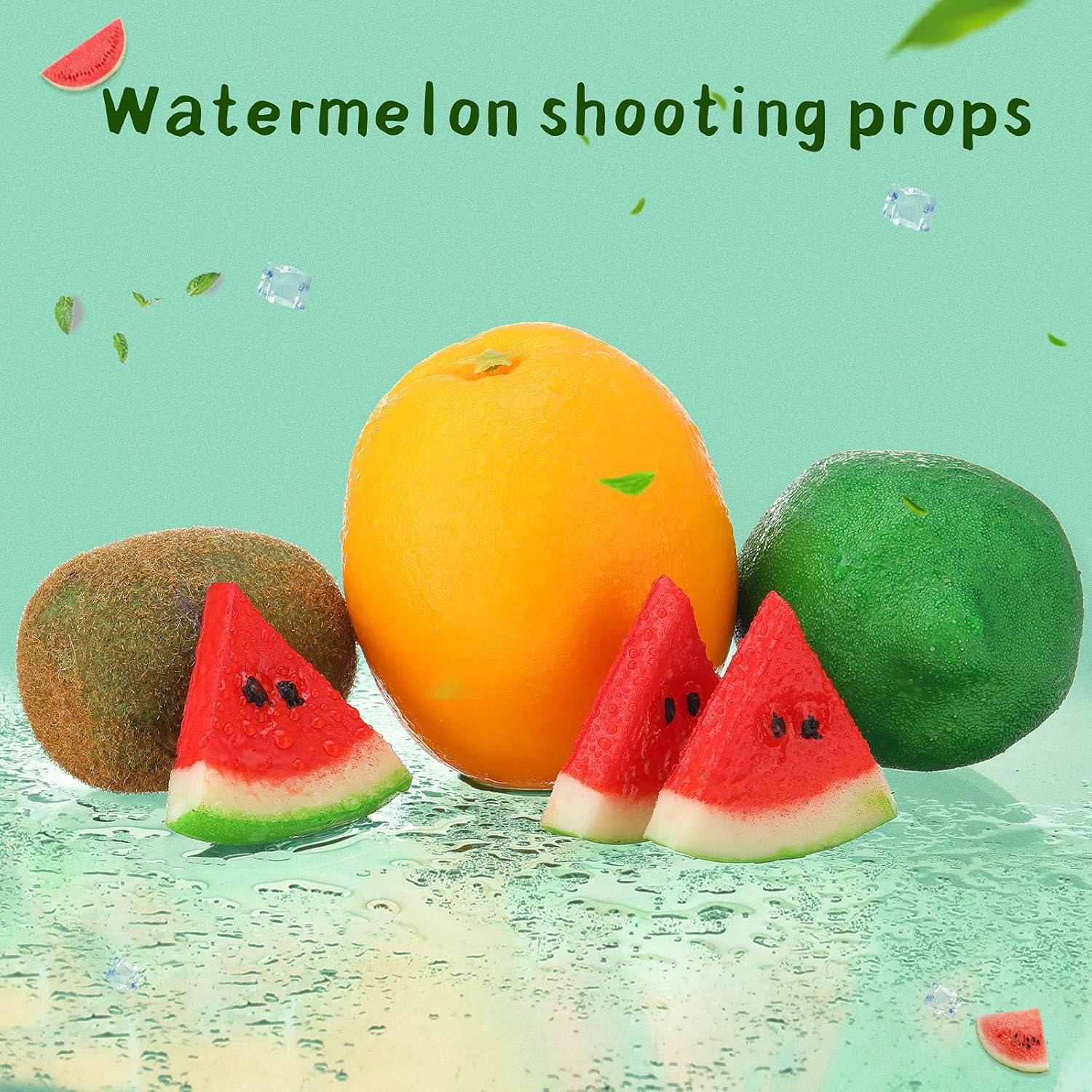 MTLEE 18-Piece Artificial Watermelon Slices Decor Set