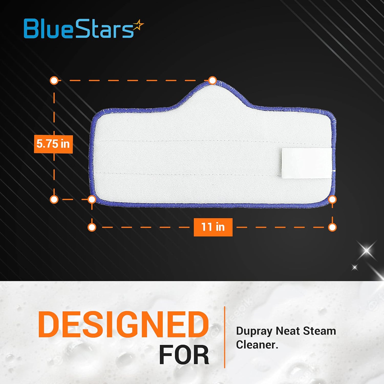 BlueStars Microfiber Mop Pad for Dupray Neat Steam Cleaner - Pack of 8