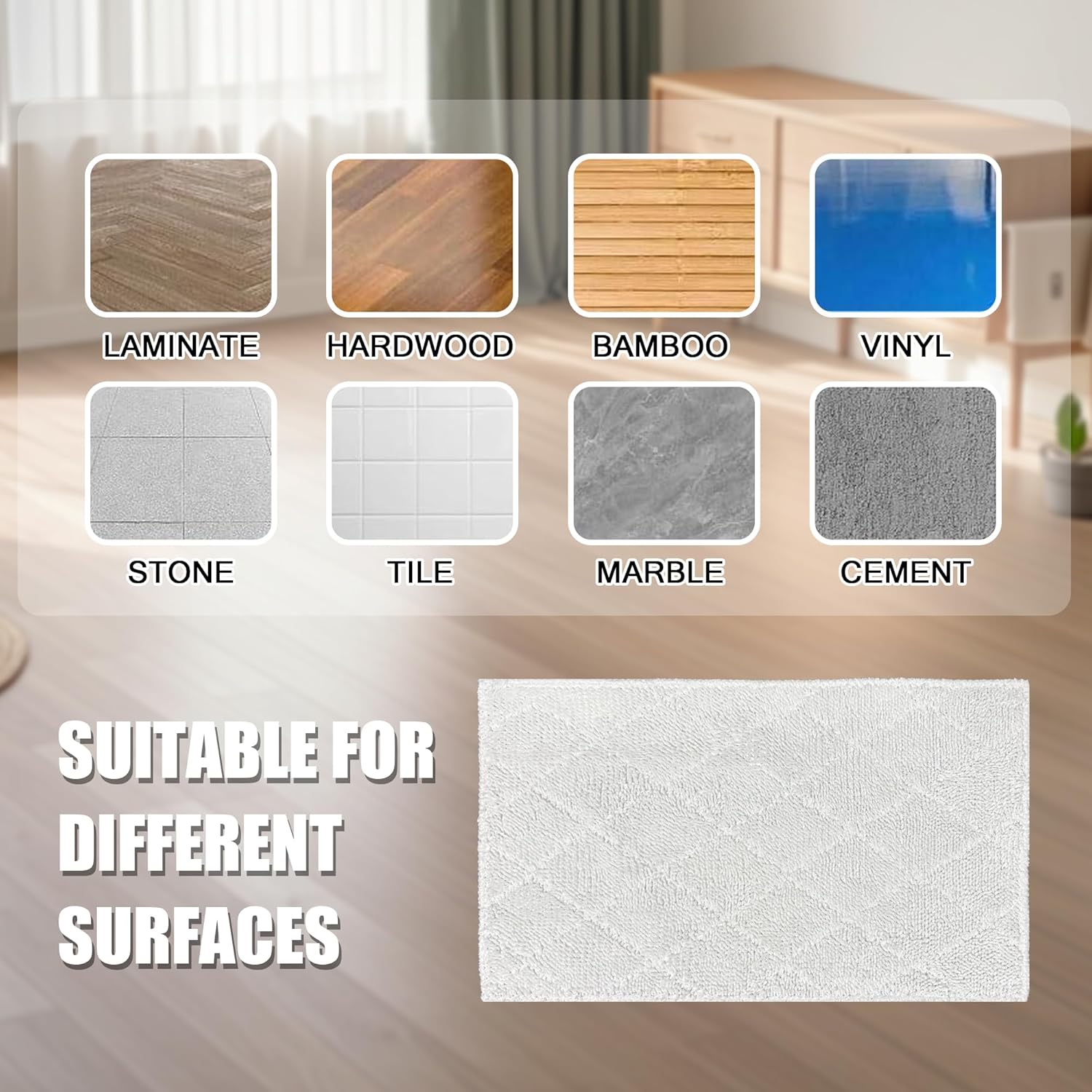 Planially Light N Easy Steam Mop Pads 8 Pack Replacement Reusable