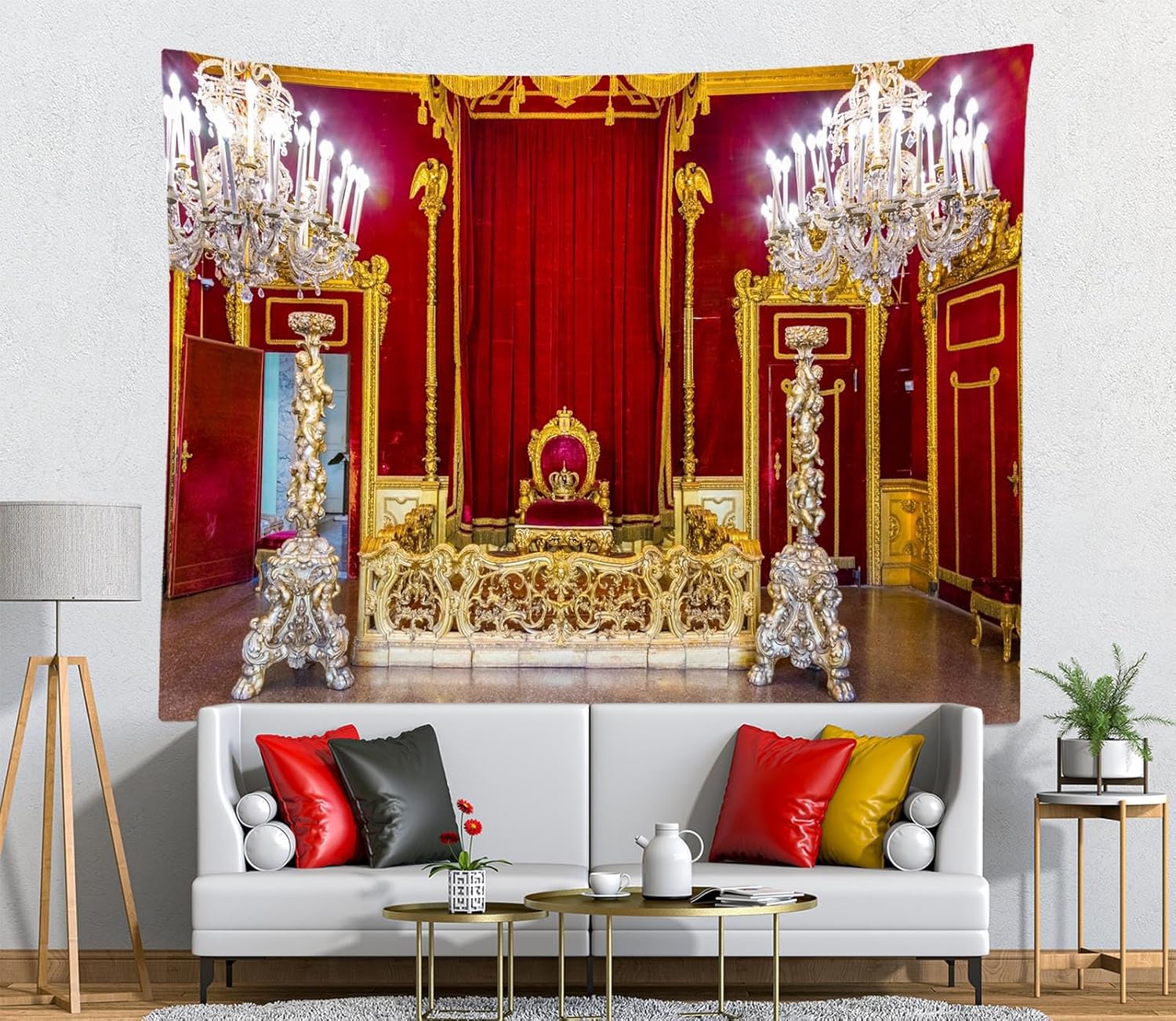 Loccor 118x78 Throne Hall Tapestry for Wall Decor