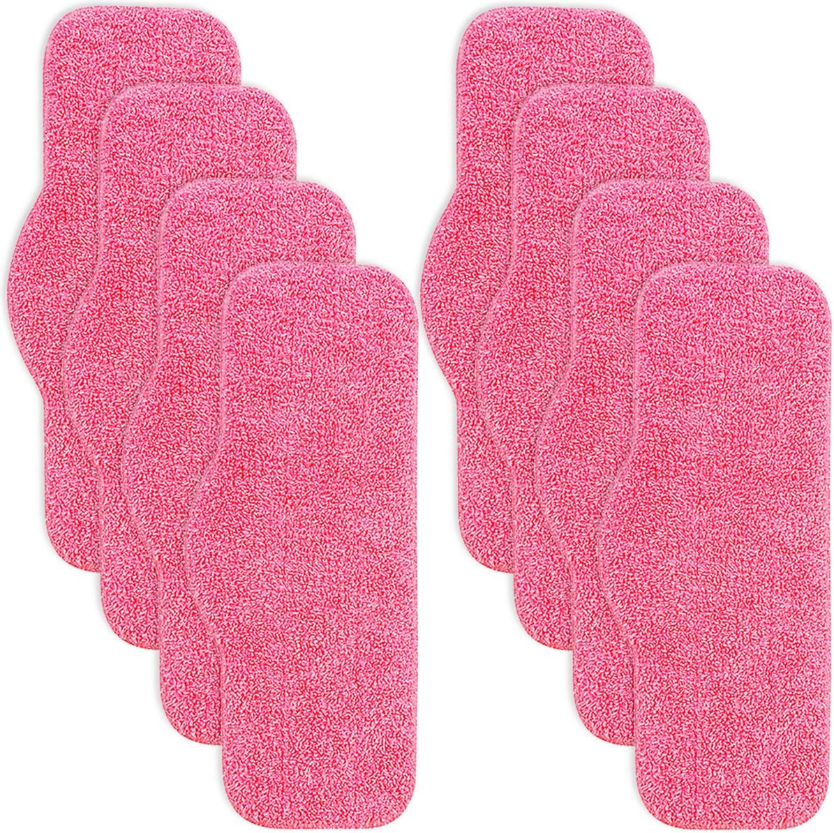 Fanjashn Microfiber Steam Mop Pads 8 Pack Pink