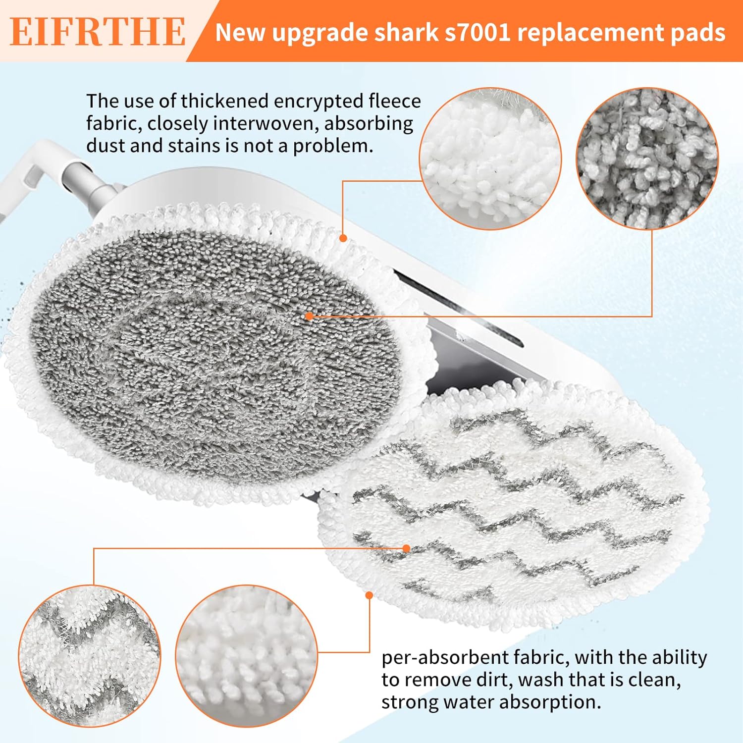 Eifrthe Shark S7000 Replacement Steam Mop 10 Pack
