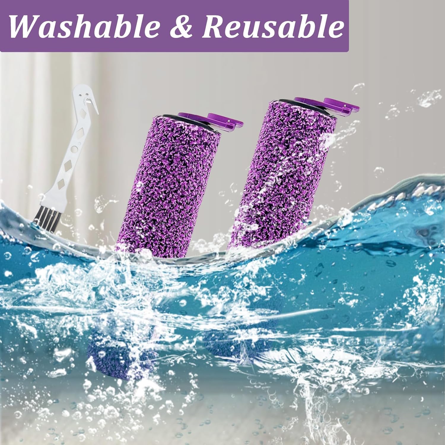 SD201 Replacement Roller Brush Kit for Shark Steam Mop 3-in-1