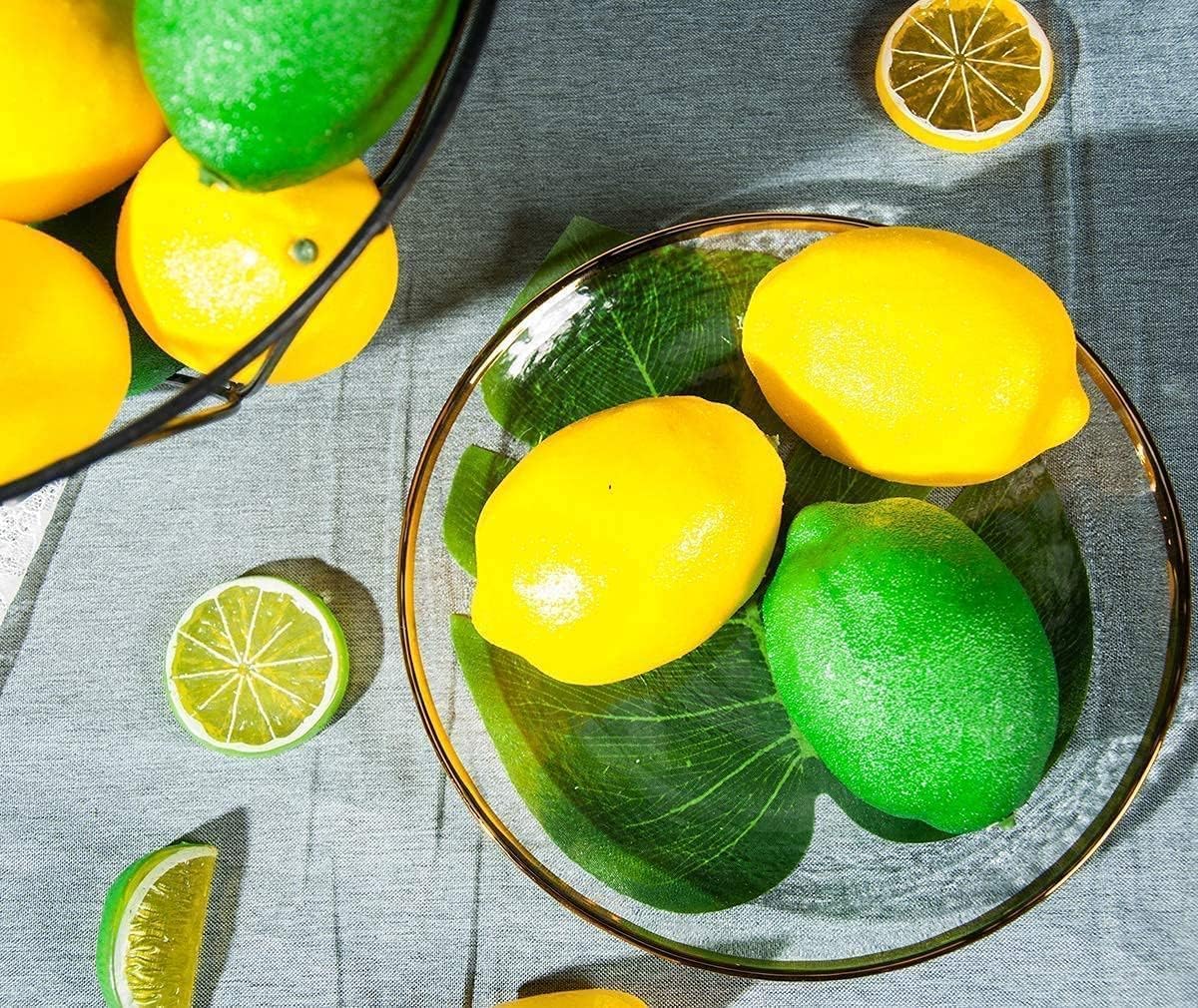 Toopify 20pcs Artificial Lemons and Limes for Home Decoration