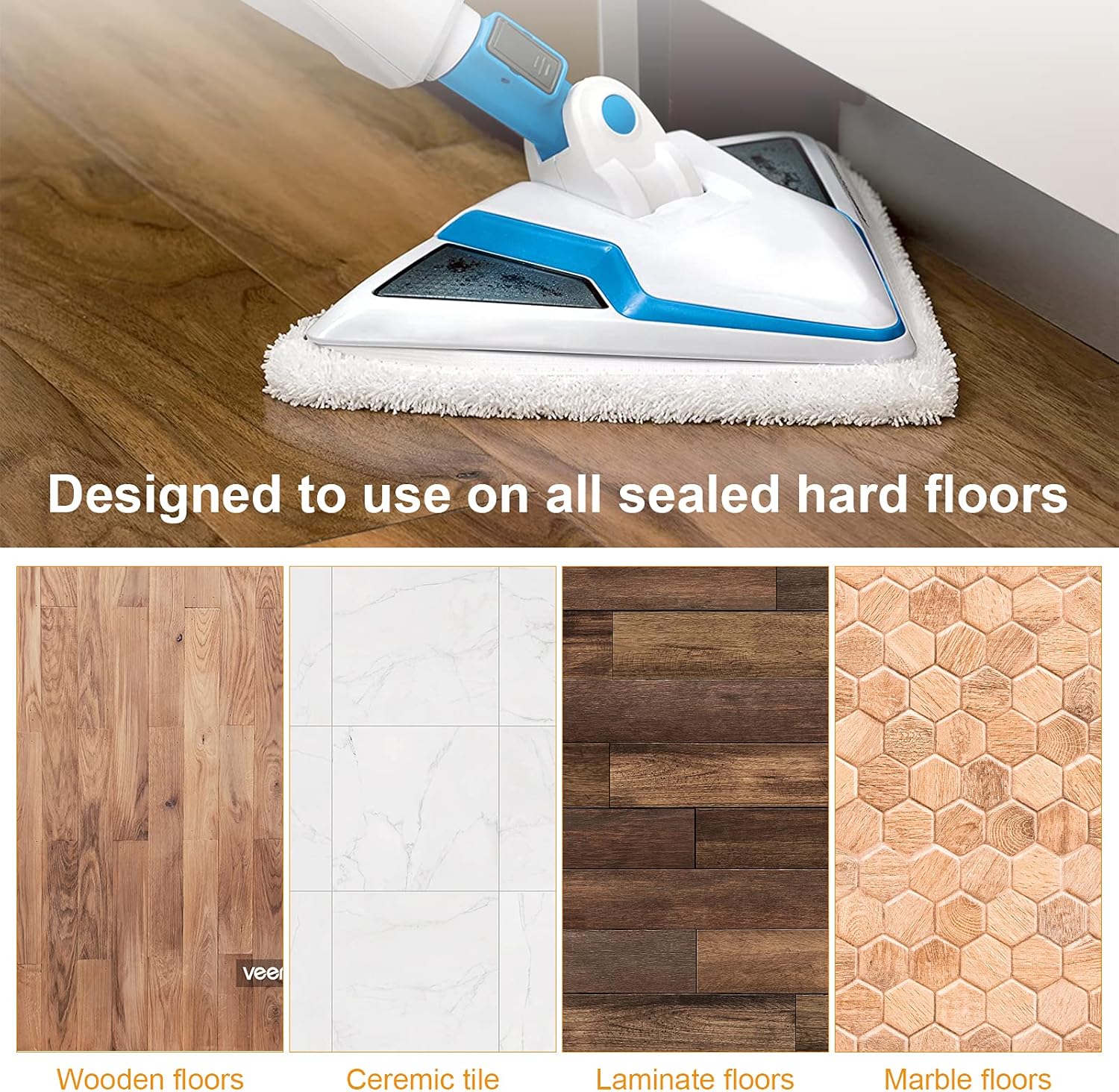 4 Pack Replacement Pads for Bissell PowerEdge and PowerForce Steam Mop