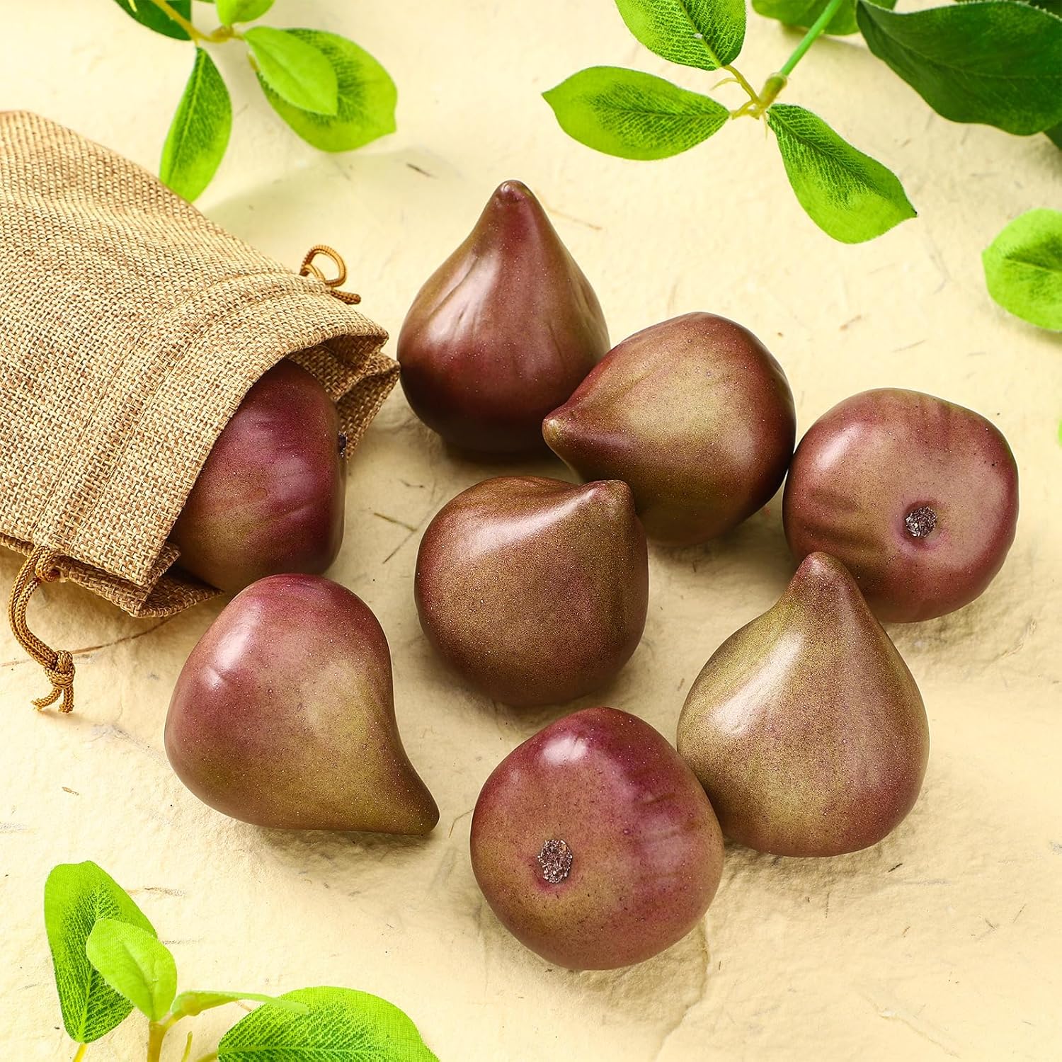 12 Pcs Artificial Figs Realistic Lifelike Home Decor