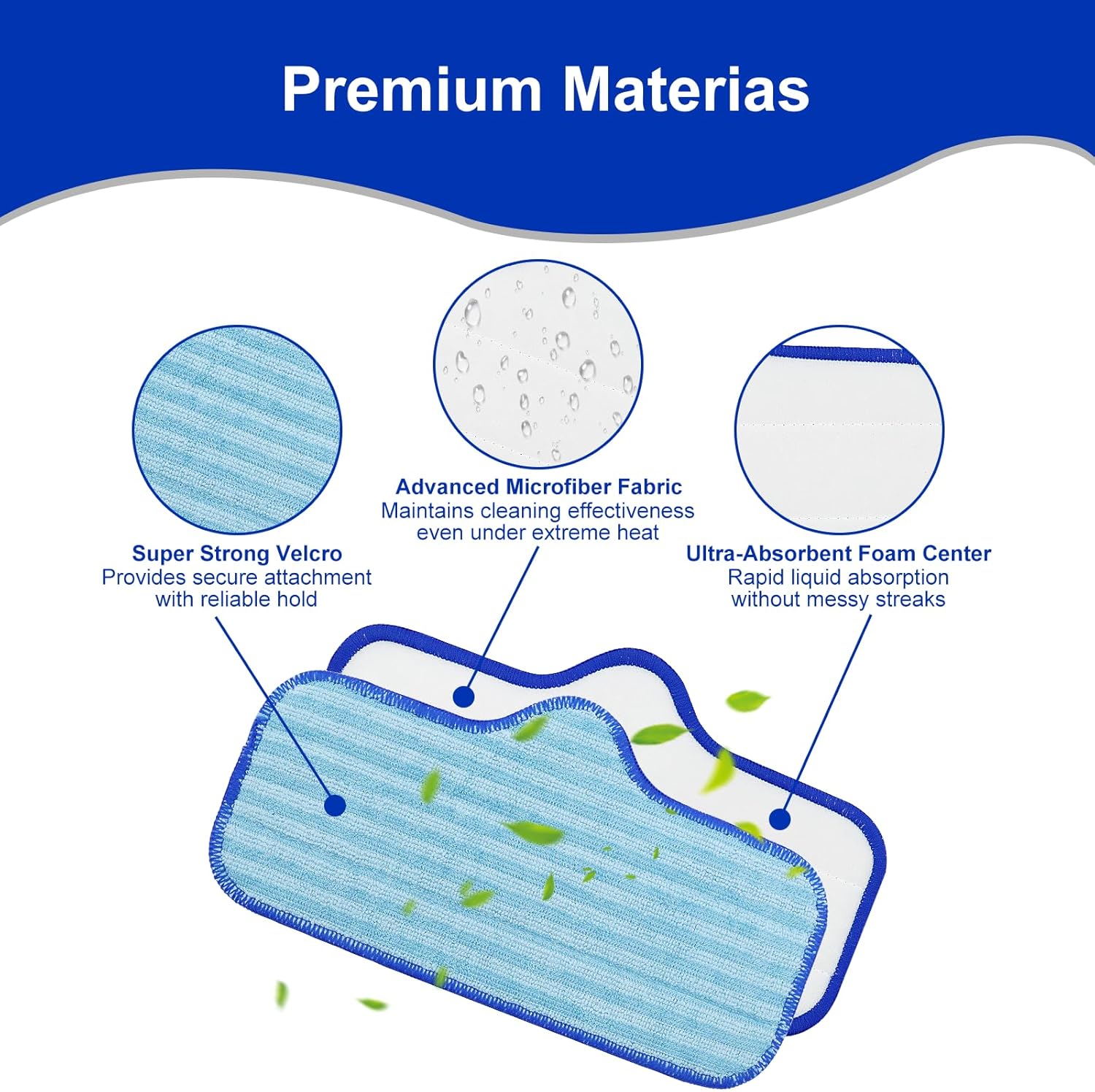 Microfiber Pads for Dupray Neat Steam Cleaner 3Pack
