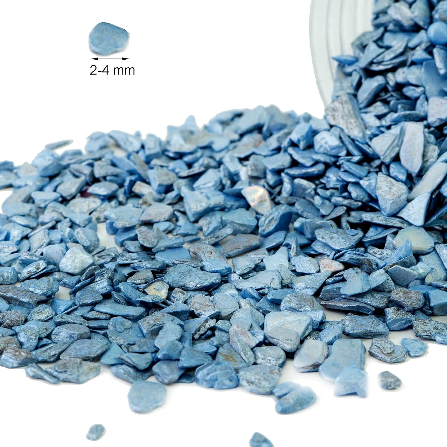 HappyFiller 23 Oz Crushed Shells Vase Filler Blue