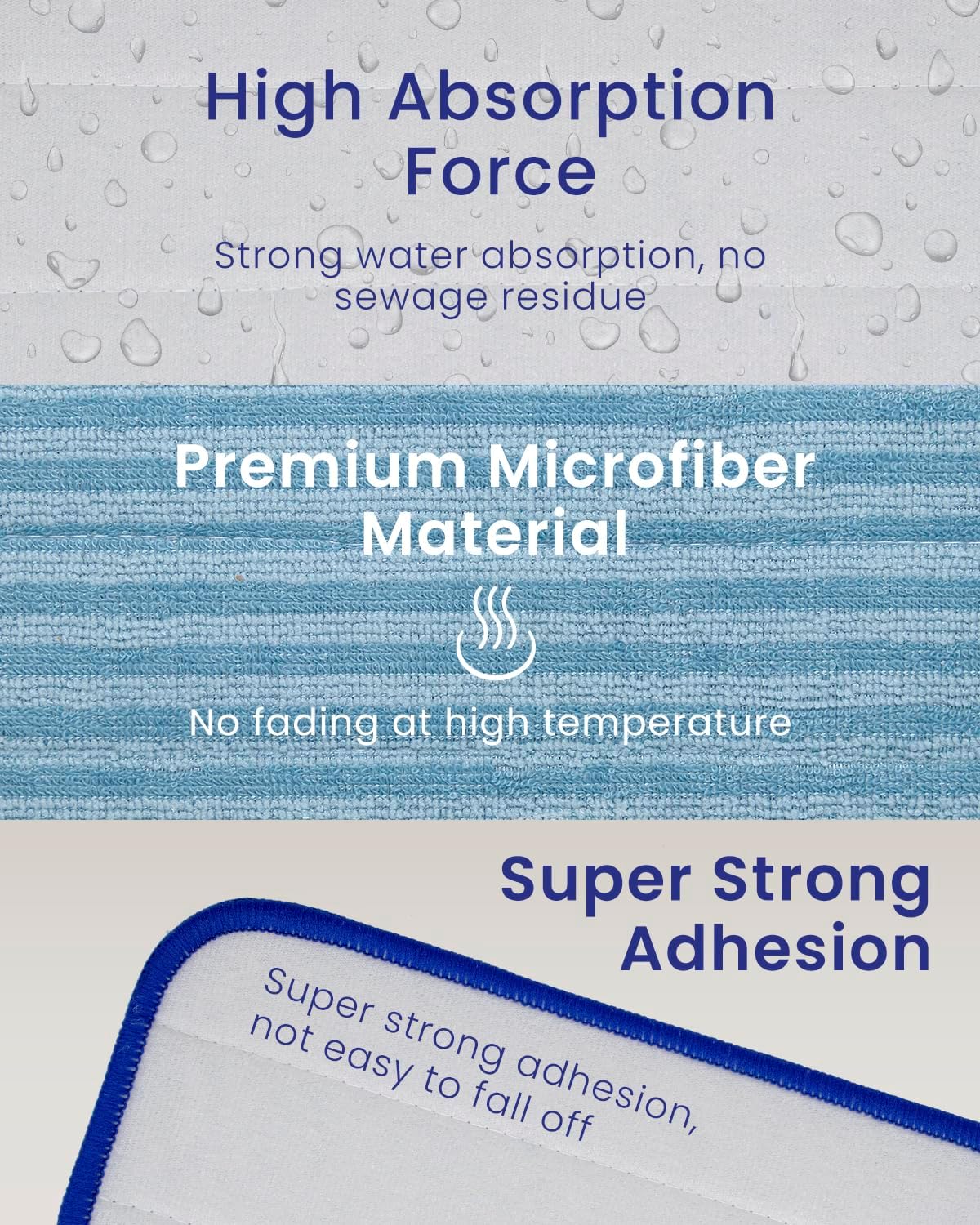 Microfiber Pads for Dupray Steam Cleaner 3 Pack Reusable and Washable