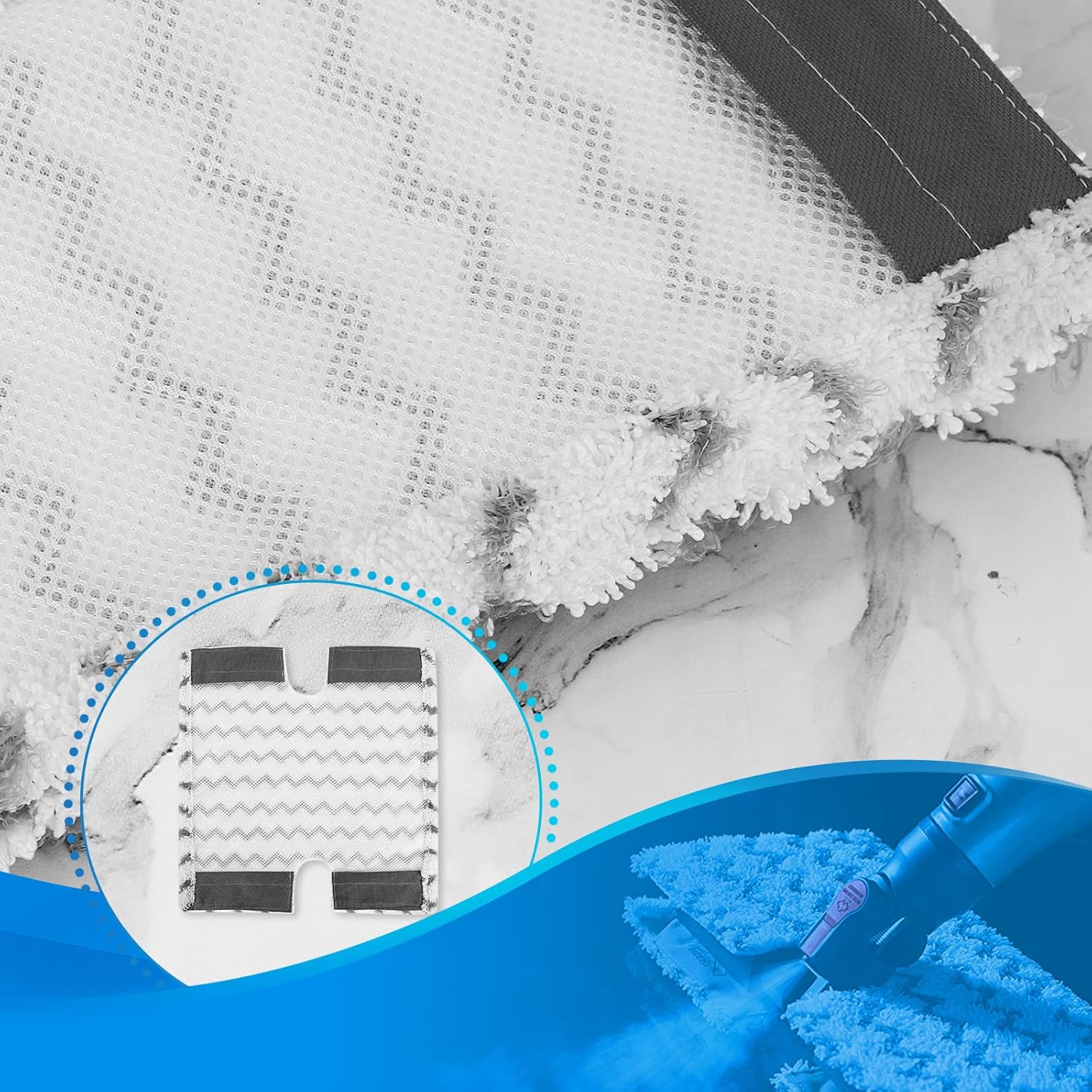 KEEPOW Steam Mop Pads for Shark Geniuses 3 Pack Replacement