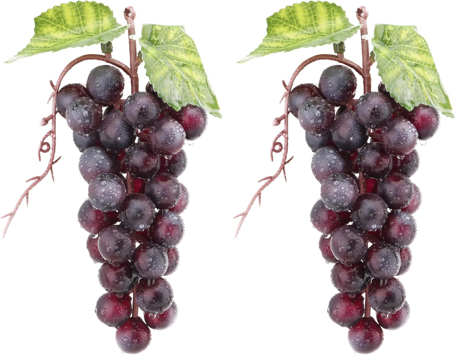 2PCS Artificial Purple Grapes for Home Kitchen Decoration