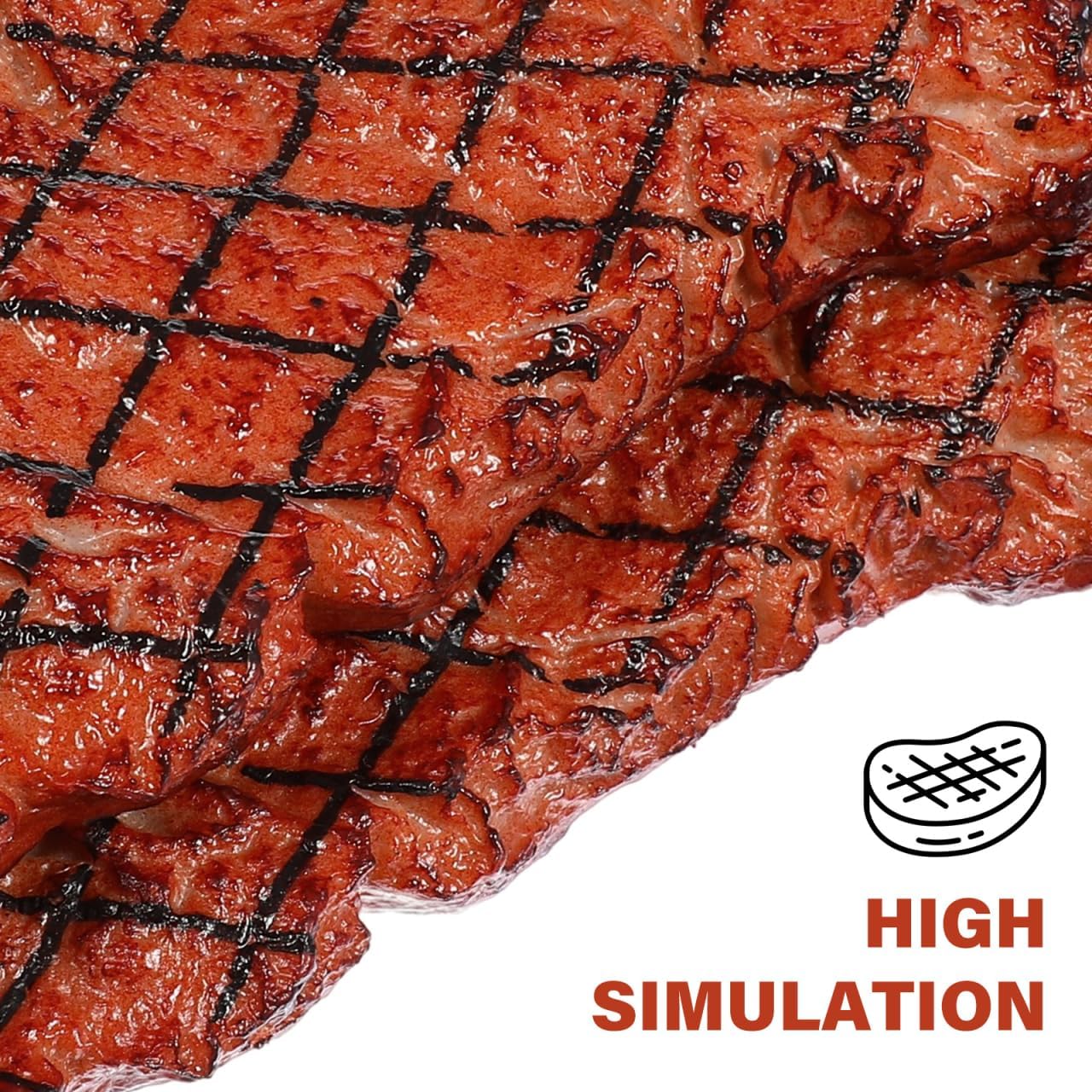 Yardwe Artificial Steak for Home Kitchen Decor and Photography