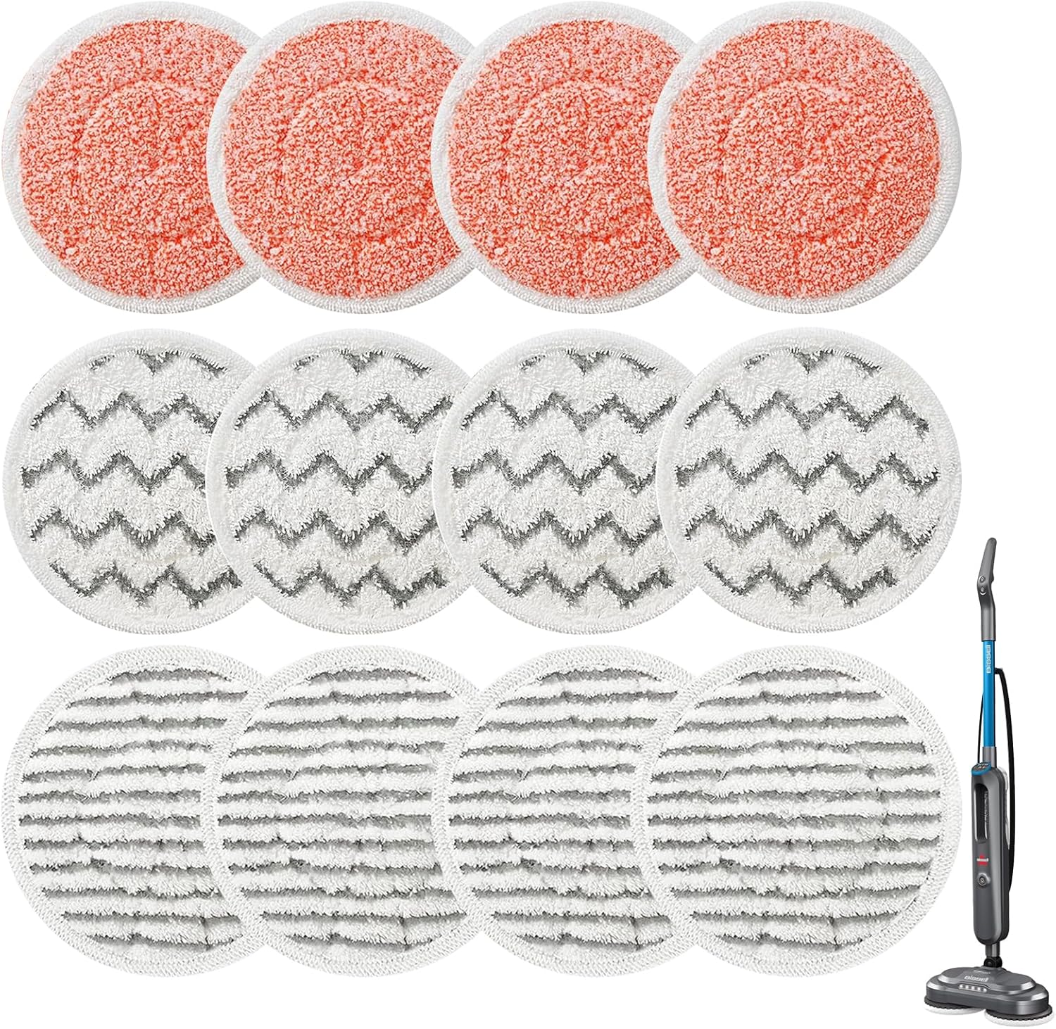 12 Pack Rotating Mop Pads for Bissell 3897A Series