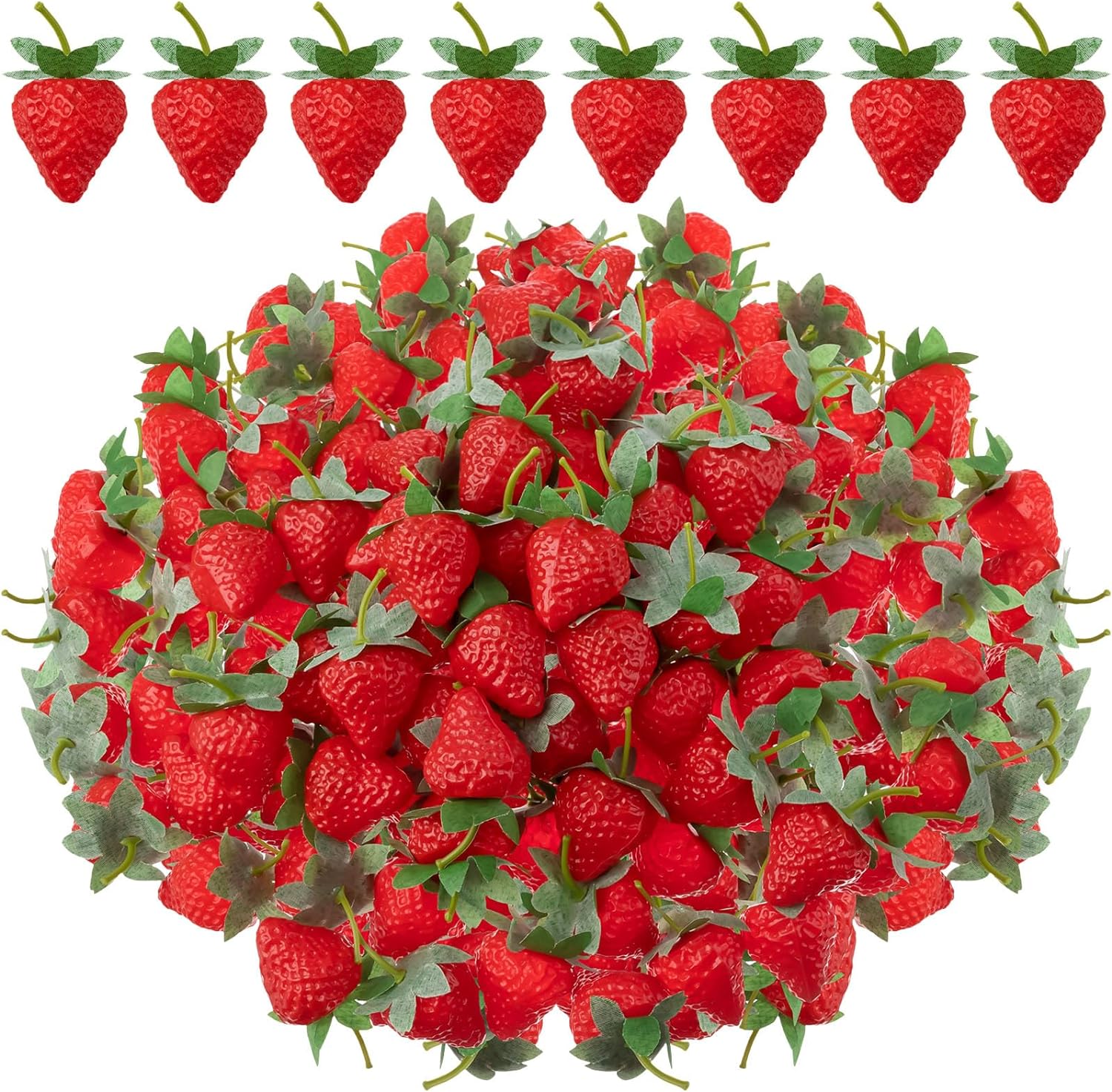 Lyrow 100 Realistic Artificial Strawberries Decor