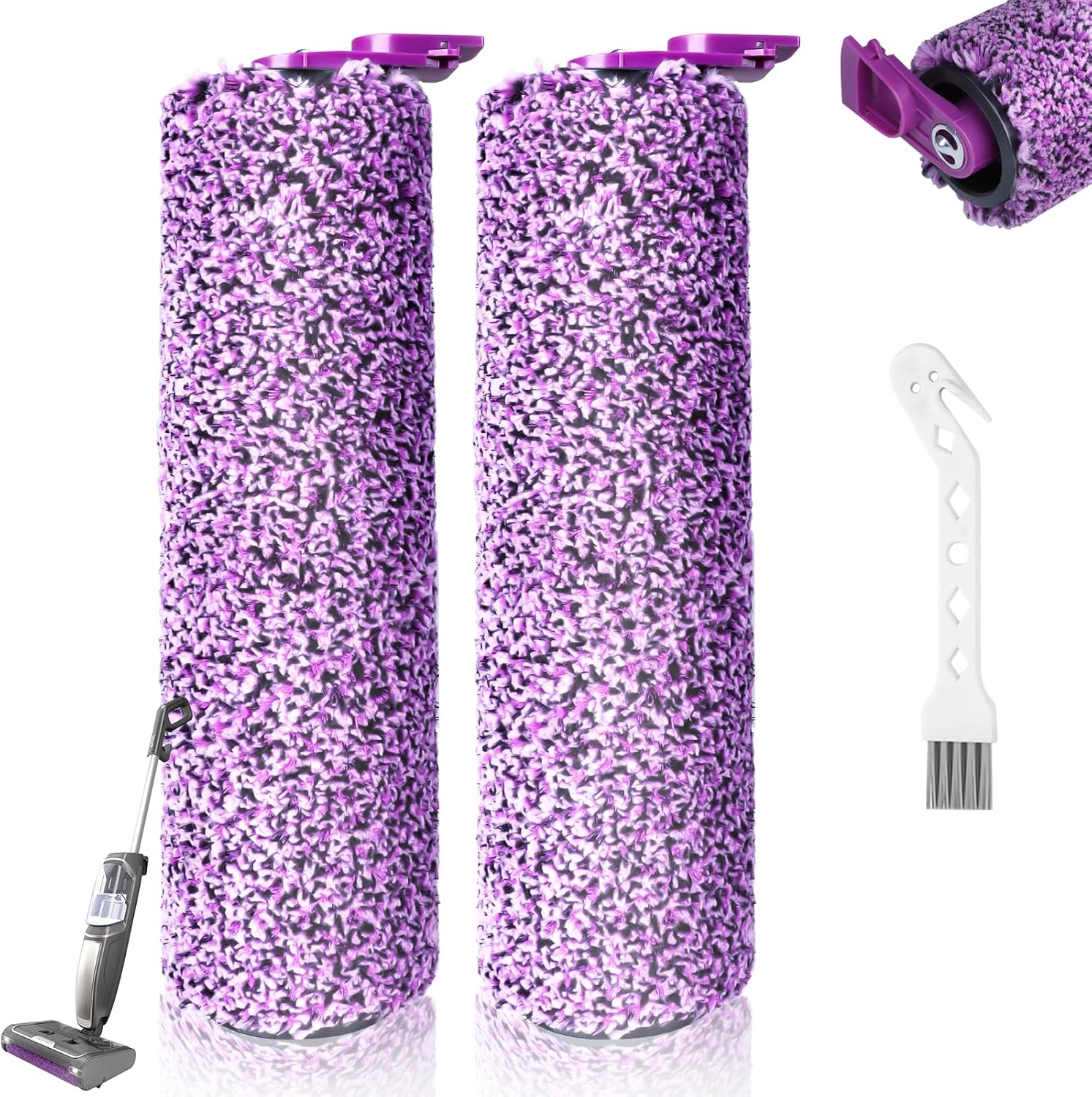 2PCS SD201 Roller Brush for Shark Steam Mop 3-in-1