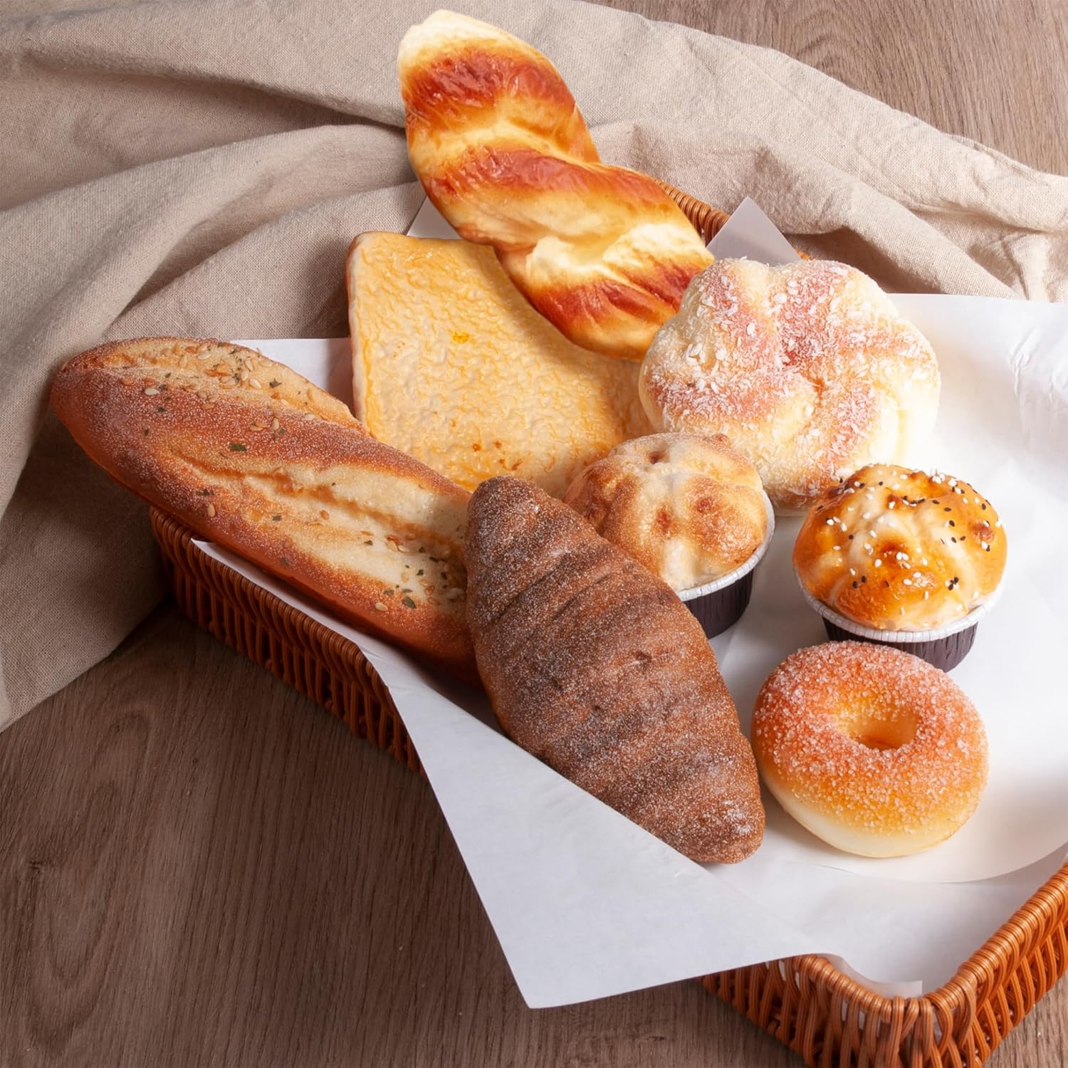 Sparkle Race 8pcs Artificial Bread Fake Food Decor