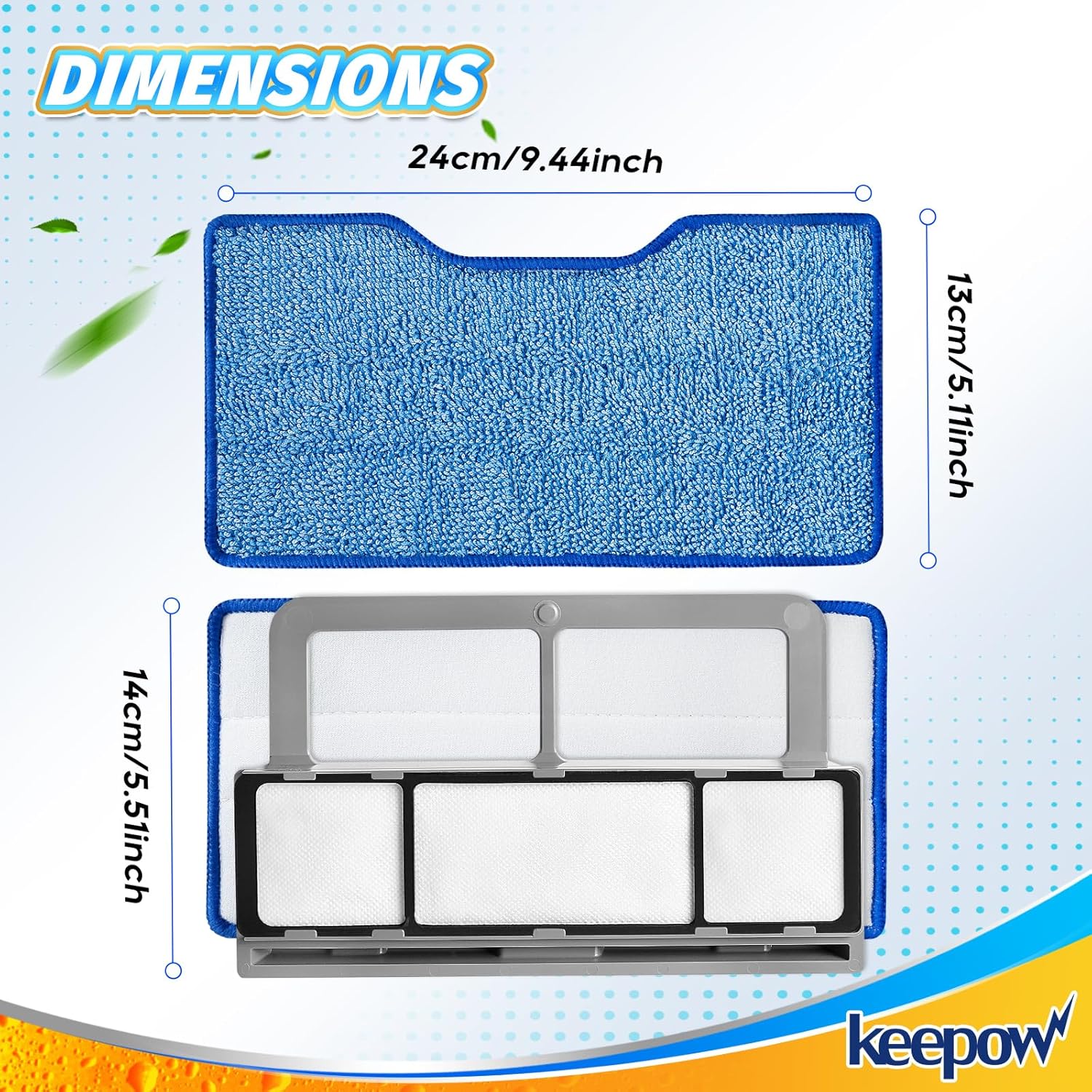KEEPOW Reusable Mop Pads for Shark Vac Mop 1