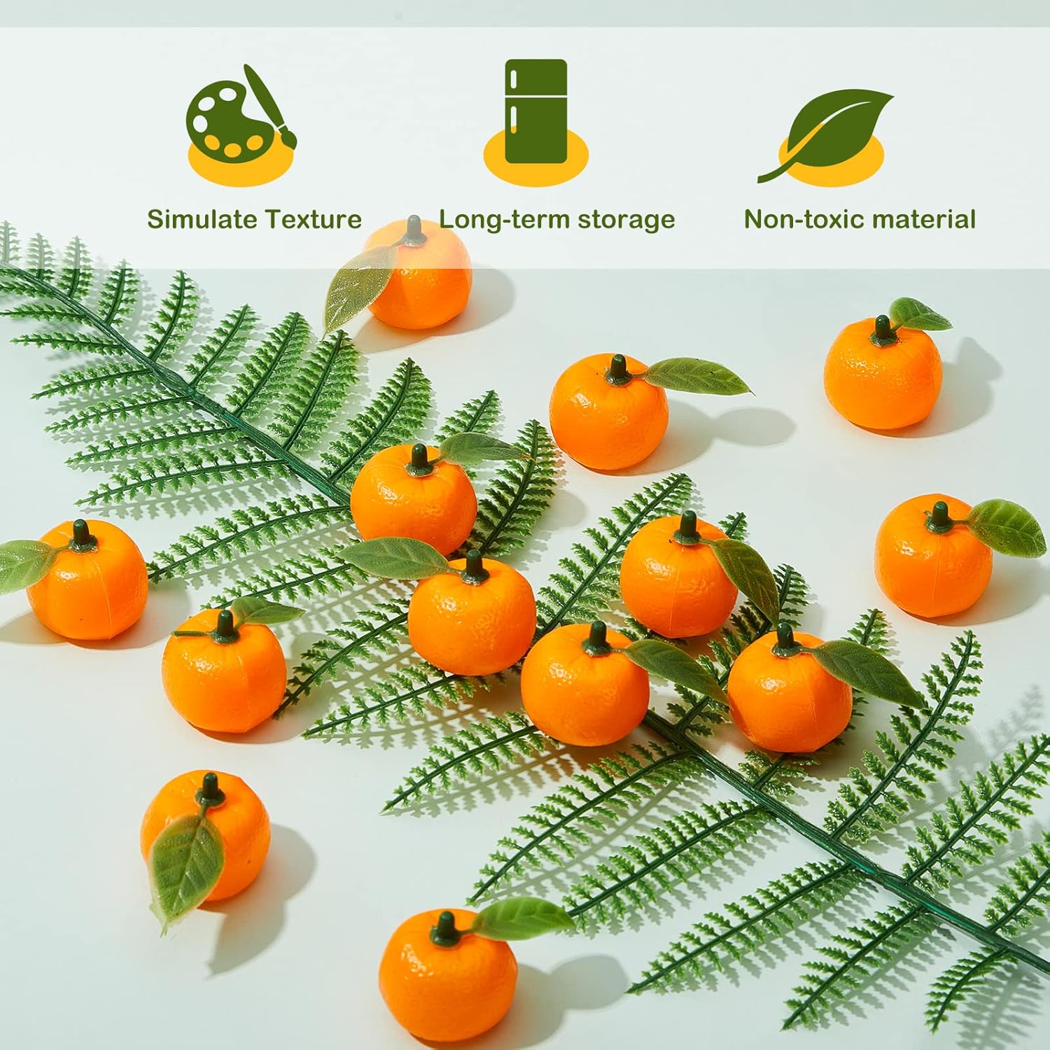 Juexica 48 Pcs Artificial Orange Decorations