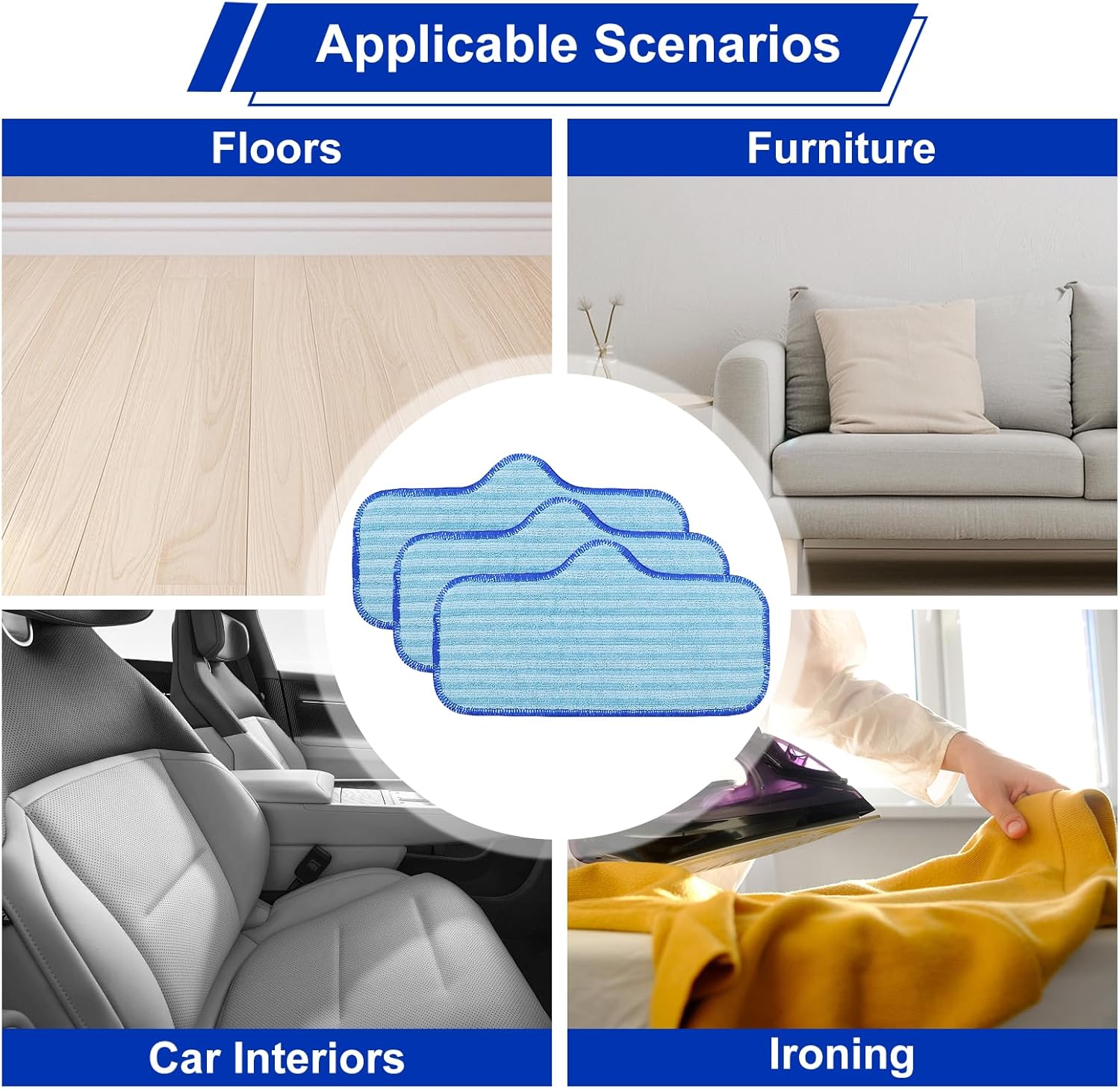 Microfiber Pads for Dupray Neat Steam Cleaner 3Pack