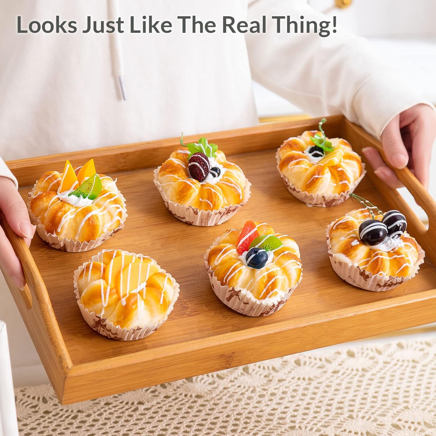 Realistic Fake Cupcakes 6 Pack for Display