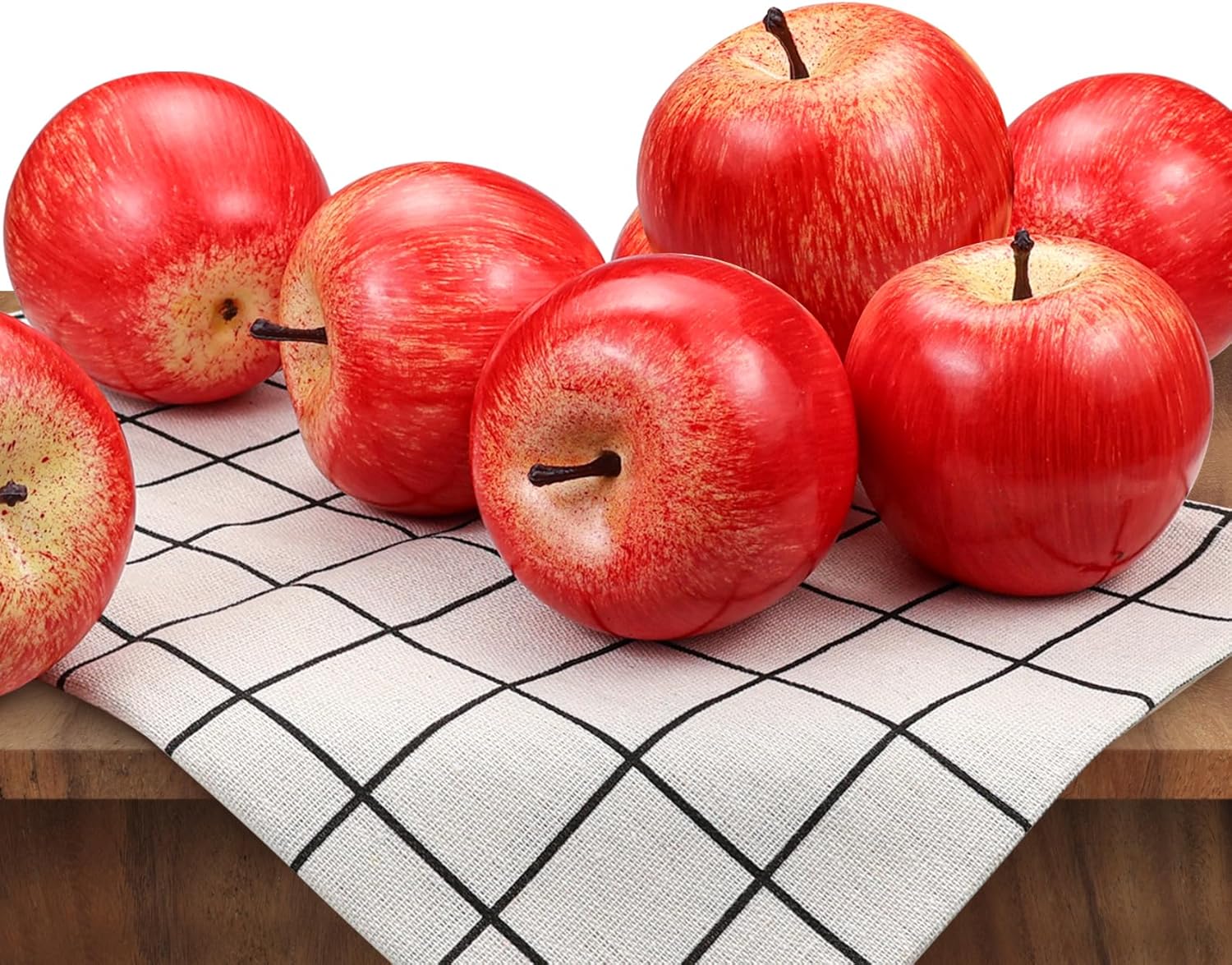 Lorigun Artificial Red Apples 6 Pcs Decorative Fruits