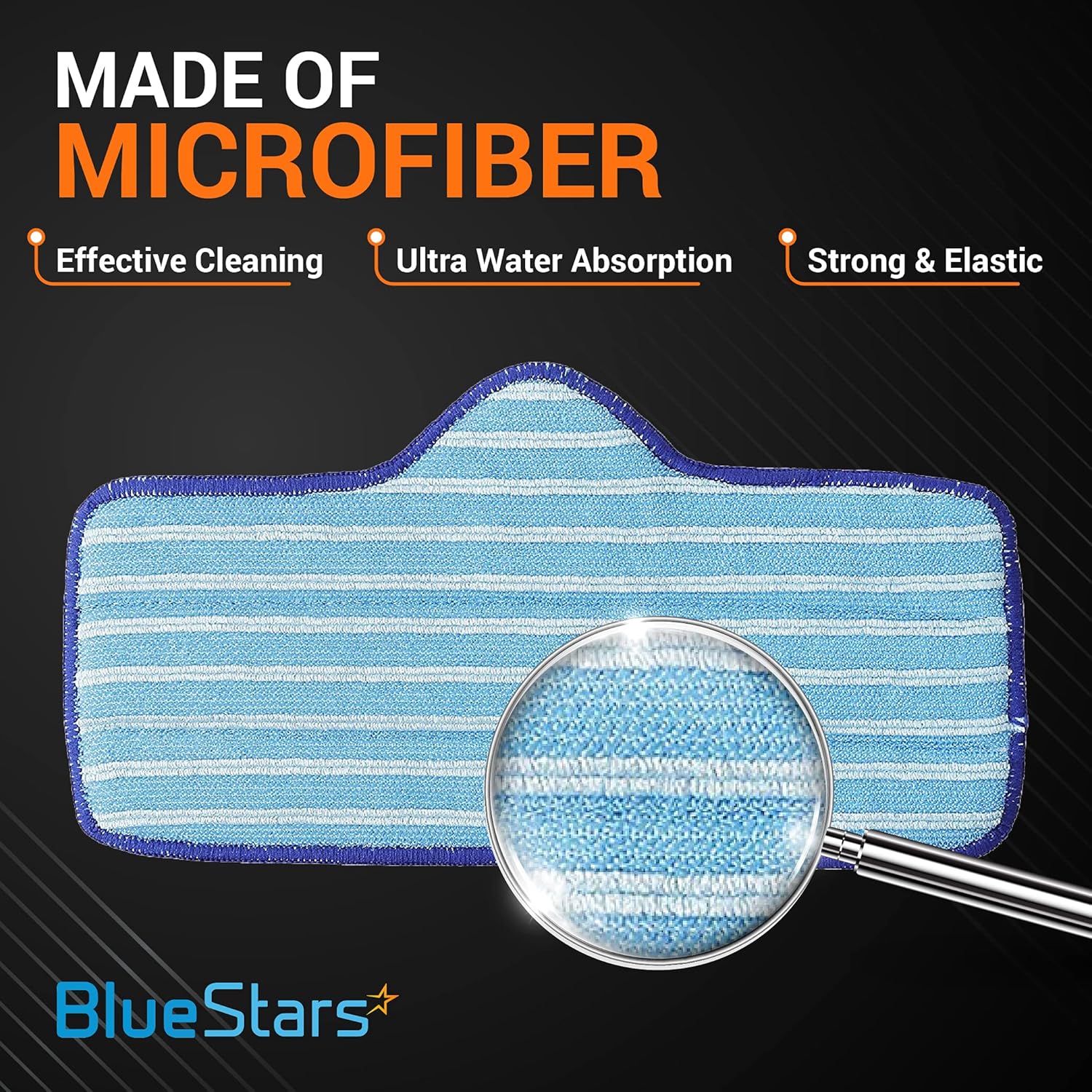 BlueStars Microfiber Mop Pad for Dupray Neat Steam Cleaner - Pack of 8
