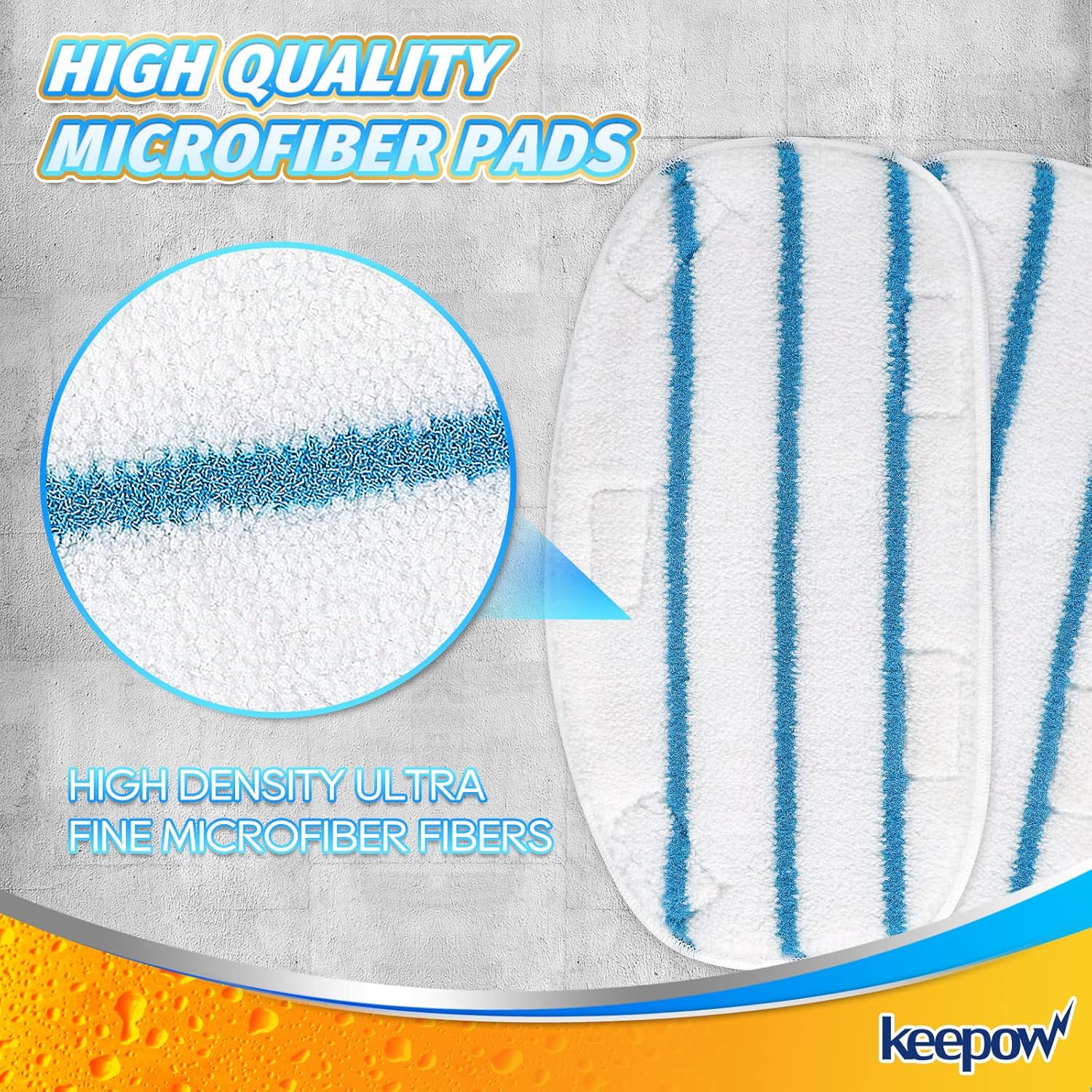 KEEPOW Steam Mop Pads for PurSteam and ThermaPro 211