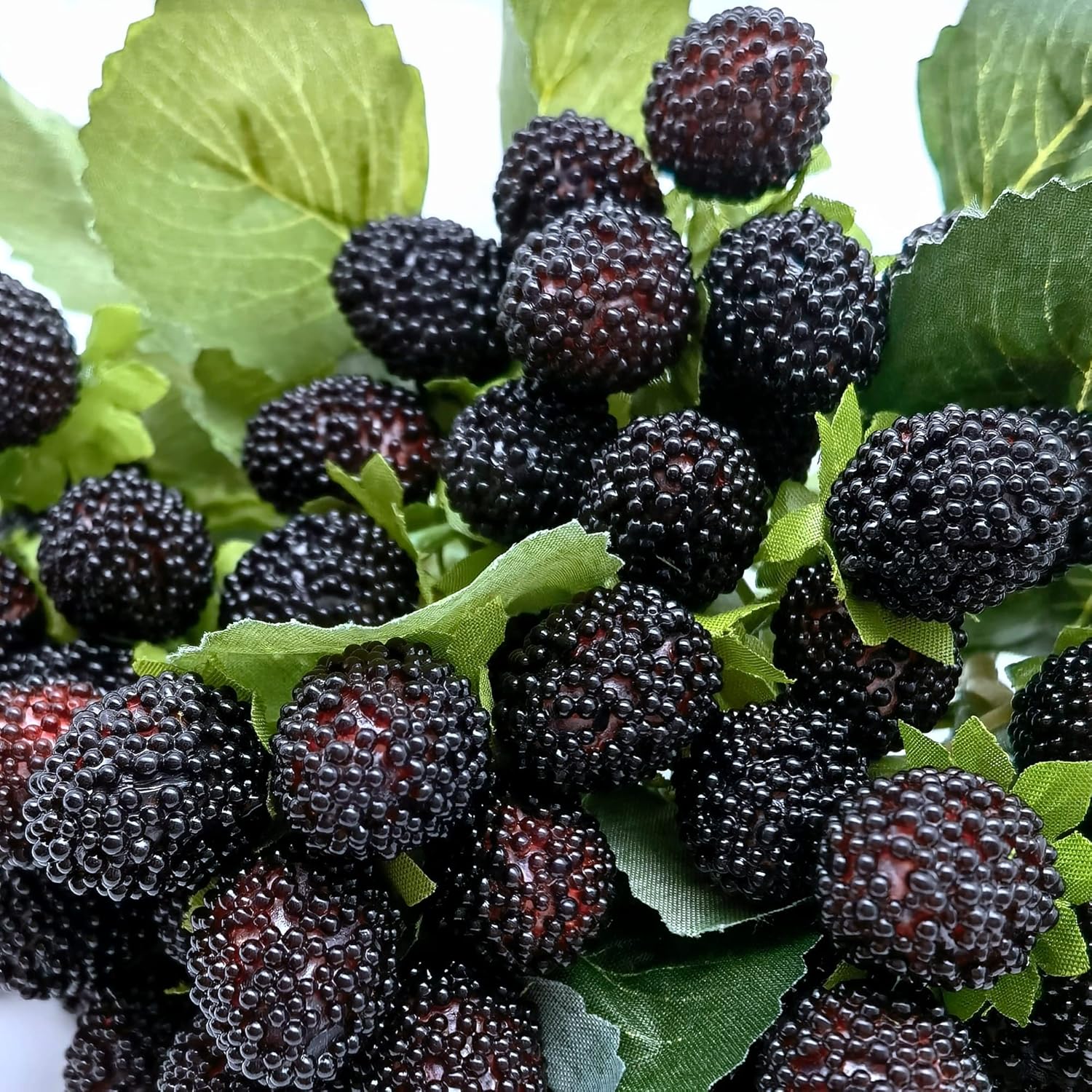 M2cbridge Artificial Raspberry Red Berry Decor Set Black 8PCS