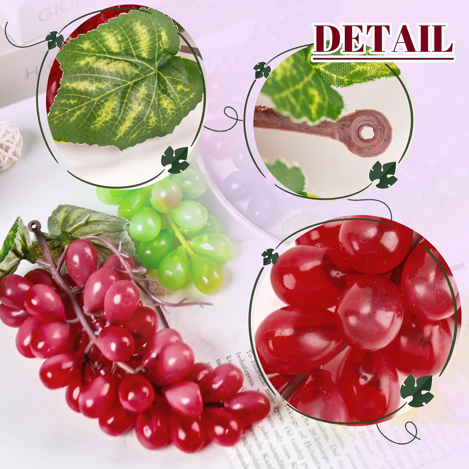 Toopify 10 Bunches Artificial Grapes Decor